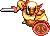 An unused sprite of a Golden Darknut, as it would have appeared, from The Minish Cap