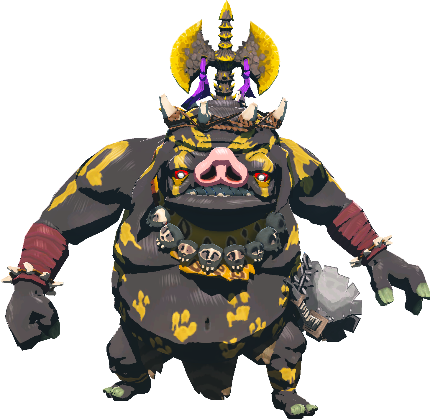File TotK Black Boss Bokoblin Model png Zelda Wiki