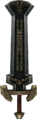 The Sword wielded by the Temple of Time's Darknut as seen in-game from Twilight Princess