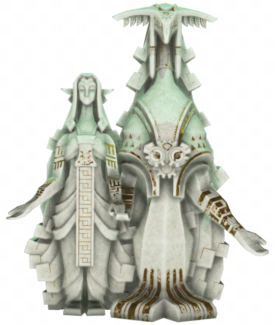 Rauru and Sonia Statue - Zelda Wiki