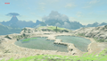The false "Lover's Pond" on Ebon Mountain from Breath of the Wild