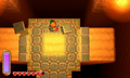 Link defending against Flying Tiles from A Link Between Worlds