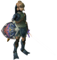 Link wearing the Zora Armor from Twilight Princess