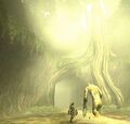 An early version of the Sacred Grove from Twilight Princess