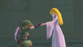 Zelda blessing Link to obtain the True Master Sword in Skyward Sword HD