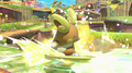 Closeup of an Alolan Raichu in the Skyloft Stage from Super Smash Bros. Ultimate