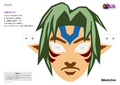 Printable of the Fierce Deity's Mask from Majora's Mask 3D