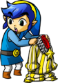 Blue Link trying on the Lucky Loungewear
