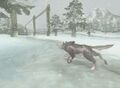 Wolf Link in an early version of Snowpeak