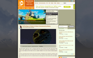Screenshot of the ZI homepage