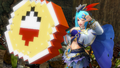 Lana wielding the 8-Bit Compass from Hyrule Warriors: Definitive Edition