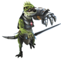 Render of a Dinolfos from Hyrule Warriors