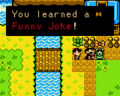 Link obtaining the Funny Joke, as seen in-game
