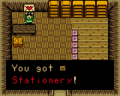 Link obtaining the Stationery, as seen in-game