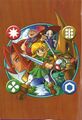 Artwork depicting Link, Din, Impa, General Onox, Maple, and a Moblin