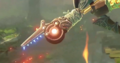 Developmental screenshot of an Ancient Arrow being deployed from Breath of the Wild