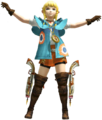 Linkle in her Standard Outfit (Great Sea) based off of Aryll from Hyrule Warriors: Definitive Edition