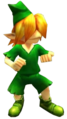 A male Kokiri from Ocarina of Time 3D