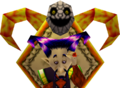 Mayor Dotour sitting on his chair in Majora's Mask
