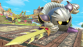 Closeup of Meta Knight in the Skyloft Stage from Super Smash Bros. Ultimate