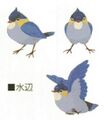 Concept artwork of a Blue Sparrow from Breath of the Wild