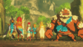 The Champions witnessing the return of Calamity Ganon