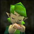 Saria playing her Ocarina from Ocarina of Time