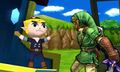 Link wearing the Engineer's Clothes in Super Smash Bros. for Nintendo 3DS