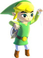 Link conducting with the Wind Waker artwork from The Wind Waker HD