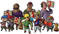 Link and Tetra's Pirate Crew in Four Swords Adventures