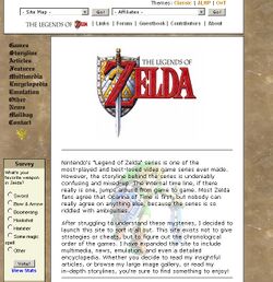 Screenshot of The Legends of Zelda, circa 2003