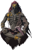 A model of Demon King Ganondorf in his mummified form.