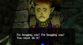 The Mask Salesman pleading to Link in Majora's Mask