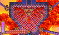 The Lorulean Royal Crest in the middle of the first floor of Lorule Castle from A Link Between Worlds