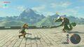 Link fighting a Lizalfos