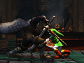 Link and Ganondorf in a swordfight