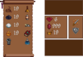 The Inventory screen from The Faces of Evil