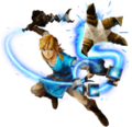 Artwork of Link using the Guardian Flail