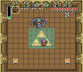 Ganon as he appears at the beginning of Link's battle with him in A Link to the Past