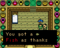 Link receiving the Fish from Oracle of Seasons