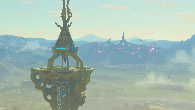 File:BotW Great Plateau Tower.png