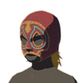 Icon of a Radiant Mask with Crimson Dye