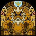 Darunia as depicted on a window from The Wind Waker