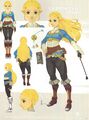 Concept art of Zelda in casual clothes