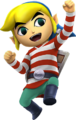 Toon Link wearing a Costume based on Niko from The Wind Waker from the Master Wind Waker Map from Hyrule Warriors Legends