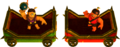 The Hinox Brothers riding their Mine Carts from Tri Force Heroes