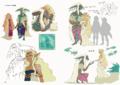 Concept artwork of Sonia with Rauru from Tears of the Kingdom