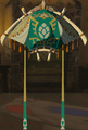 The Paraglider with the Princess Zelda Fabric equipped from Tears of the Kingdom