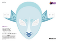 Printable of the Zora Mask from Majora's Mask 3D