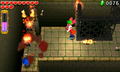 Using Fire Arrows in Stage 3 from Tri Force Heroes